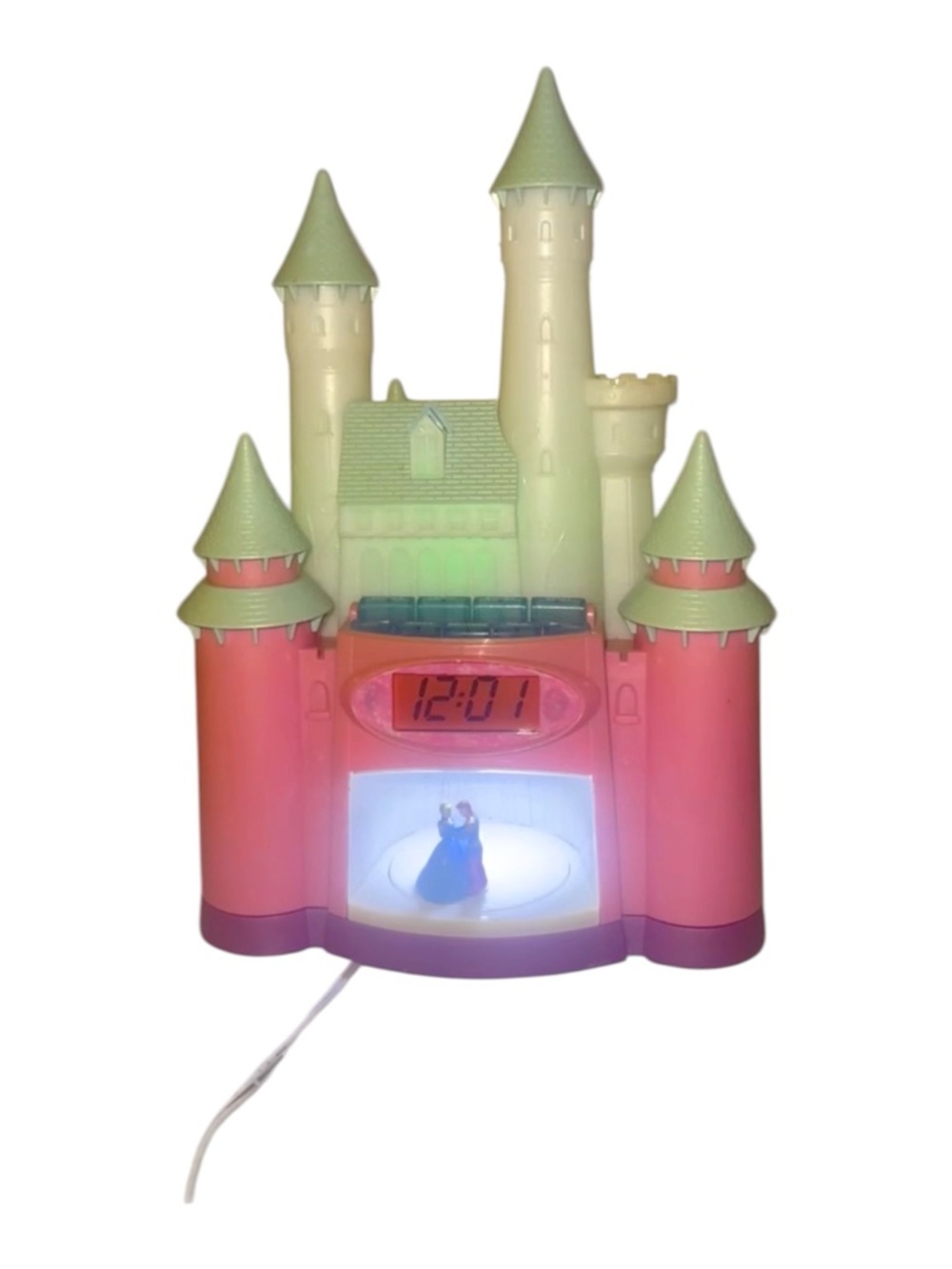 Disney Princess Cinderellas Castle Light Up Musical Animated Alarm Clock vtg2005